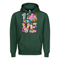Sports Green Love Easter Zipper Hoodie - Neo Western