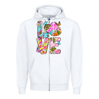 White Love Easter Zipper Hoodie - Neo Western