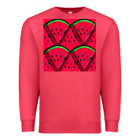 Cardinal Watermelon Slices Seamless Pattern Premium Sweatshirt - BundleAndBundleShop