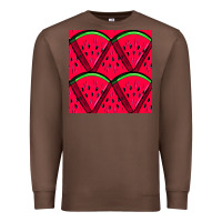 Chestnut Watermelon Slices Seamless Pattern Premium Sweatshirt - BundleAndBundleShop