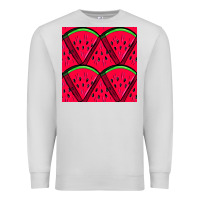 Dove Grey Watermelon Slices Seamless Pattern Premium Sweatshirt - BundleAndBundleShop