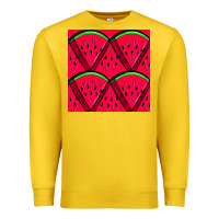 Lemon Watermelon Slices Seamless Pattern Premium Sweatshirt - BundleAndBundleShop