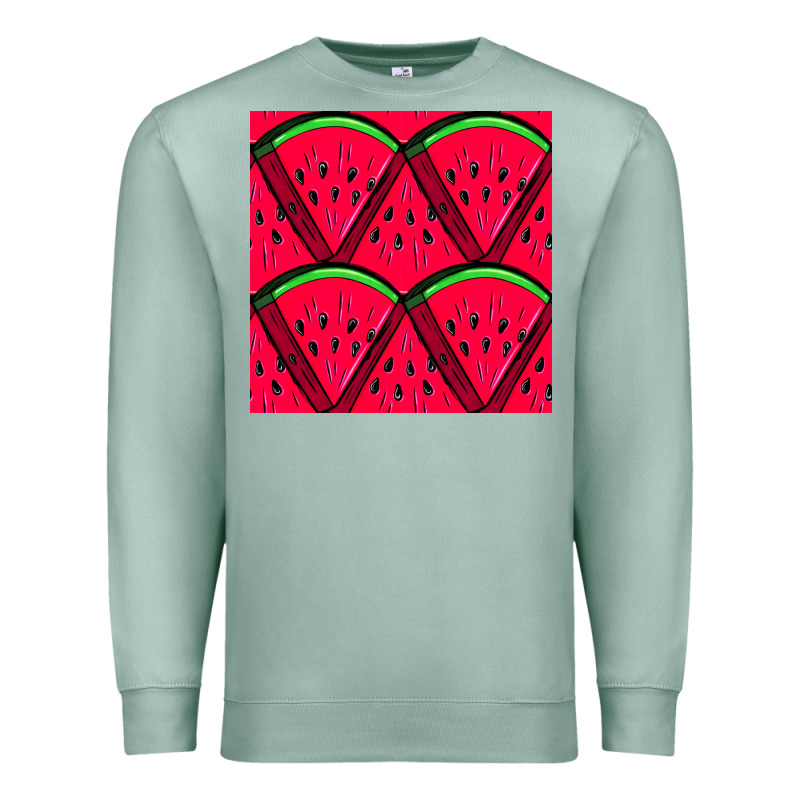 Watermelon Slices Seamless Pattern Premium Sweatshirt by BundleAndBundleShop | Teevron