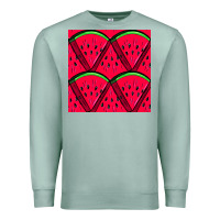 Seafoam Watermelon Slices Seamless Pattern Premium Sweatshirt - BundleAndBundleShop