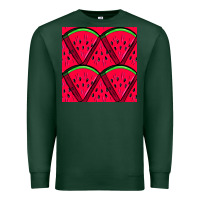 Sports Green Watermelon Slices Seamless Pattern Premium Sweatshirt - BundleAndBundleShop