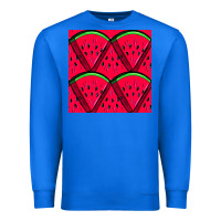True Royal Watermelon Slices Seamless Pattern Premium Sweatshirt - BundleAndBundleShop