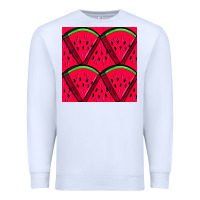White Watermelon Slices Seamless Pattern Premium Sweatshirt - BundleAndBundleShop