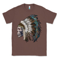Chestnut skull with indian headdress Classic Tee - RanaPortraitStore