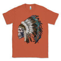 Copper skull with indian headdress Classic Tee - RanaPortraitStore