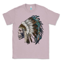 Lilac skull with indian headdress Classic Tee - RanaPortraitStore