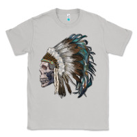 Moon Dust skull with indian headdress Classic Tee - RanaPortraitStore