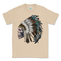 Mushroom skull with indian headdress Classic Tee - RanaPortraitStore
