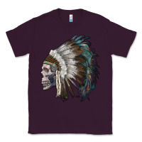 Plum skull with indian headdress Classic Tee - RanaPortraitStore
