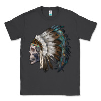 Smoke skull with indian headdress Classic Tee - RanaPortraitStore