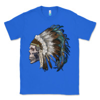True Royal skull with indian headdress Classic Tee - RanaPortraitStore