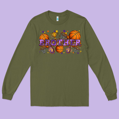 Brother Basketball Long Sleeve Tee Designed By Zillion Design Studio