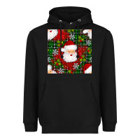 Christmas Santa Claus Seamless Pattern Heavyweight Hoodie | Teevron