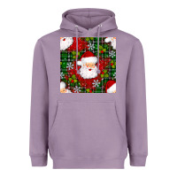 Lavender Christmas Santa Claus Seamless Pattern Heavyweight Hoodie - BundleAndBundleShop