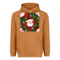 Meerkat Christmas Santa Claus Seamless Pattern Heavyweight Hoodie - BundleAndBundleShop