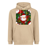 Mushroom Christmas Santa Claus Seamless Pattern Heavyweight Hoodie - BundleAndBundleShop