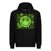 Black checkered st. patrick's day Premium Hoodie - MaliasSmallBusiness