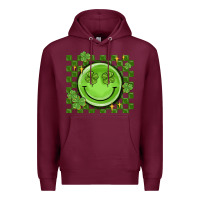 Burgundy checkered st. patrick's day Premium Hoodie - MaliasSmallBusiness