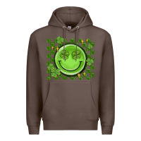 Coffee checkered st. patrick's day Premium Hoodie - MaliasSmallBusiness