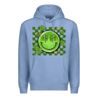Colony Blue checkered st. patrick's day Premium Hoodie - MaliasSmallBusiness