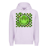 Lilac checkered st. patrick's day Premium Hoodie - MaliasSmallBusiness
