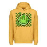 Mustard checkered st. patrick's day Premium Hoodie - MaliasSmallBusiness