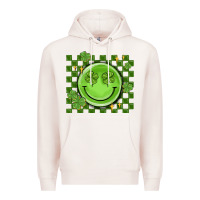 Pale Pink checkered st. patrick's day Premium Hoodie - MaliasSmallBusiness