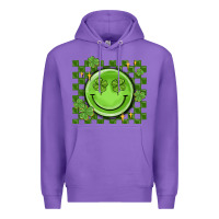 Purple checkered st. patrick's day Premium Hoodie - MaliasSmallBusiness