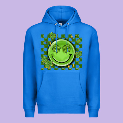 Checkered St. Patrick's Day Premium Hoodie Designed By Maliassmallbusiness