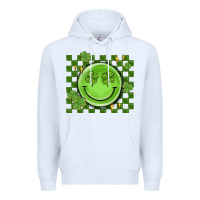White checkered st. patrick's day Premium Hoodie - MaliasSmallBusiness
