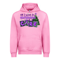 Fuchsia Pink all i want for christmas is a cure pancreatic canc Urban Hoodie - MaliasSmallBusiness