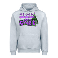 Heather Grey all i want for christmas is a cure pancreatic canc Urban Hoodie - MaliasSmallBusiness