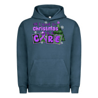 Pigment Midnight Navy all i want for christmas is a cure pancreatic canc Urban Hoodie - MaliasSmallBusiness
