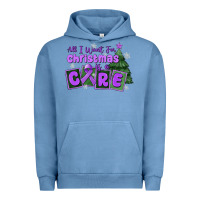 Pigment Pebble Blue all i want for christmas is a cure pancreatic canc Urban Hoodie - MaliasSmallBusiness