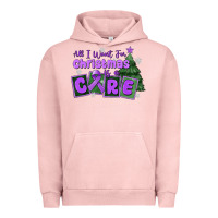 Pigment Salmon all i want for christmas is a cure pancreatic canc Urban Hoodie - MaliasSmallBusiness
