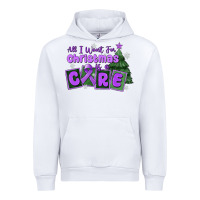 White all i want for christmas is a cure pancreatic canc Urban Hoodie - MaliasSmallBusiness