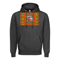 Charcoal Heather i'd rather be camping skinny metal can holder Zipper Hoodie - HRA Design Shop
