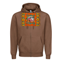 Chestnut i'd rather be camping skinny metal can holder Zipper Hoodie - HRA Design Shop