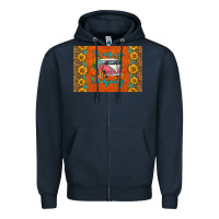 Navy i'd rather be camping skinny metal can holder Zipper Hoodie - HRA Design Shop