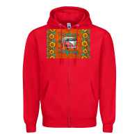 Red i'd rather be camping skinny metal can holder Zipper Hoodie - HRA Design Shop