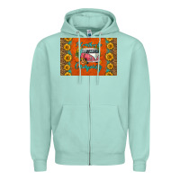 Seafoam i'd rather be camping skinny metal can holder Zipper Hoodie - HRA Design Shop