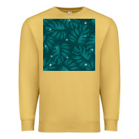 Antique Gold Tropical  Leaves Seamless Pattern Premium Sweatshirt - BundleAndBundleShop