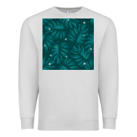 Dove Grey Tropical  Leaves Seamless Pattern Premium Sweatshirt - BundleAndBundleShop