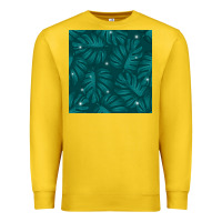 Lemon Tropical  Leaves Seamless Pattern Premium Sweatshirt - BundleAndBundleShop