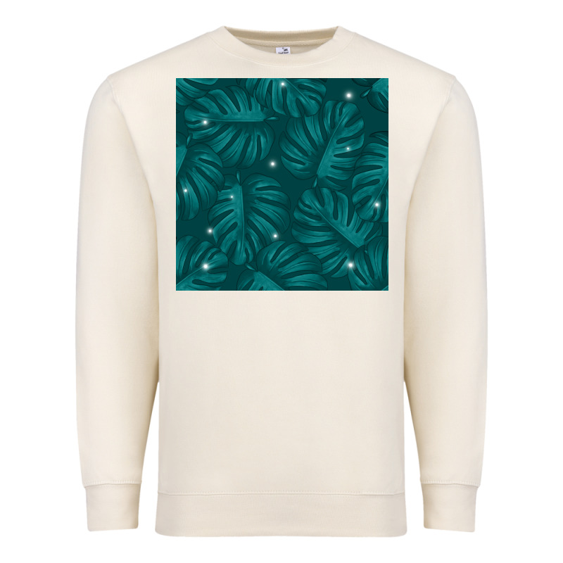 Tropical  Leaves Seamless Pattern Premium Sweatshirt by BundleAndBundleShop | Teevron