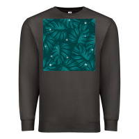 Smoke Tropical  Leaves Seamless Pattern Premium Sweatshirt - BundleAndBundleShop